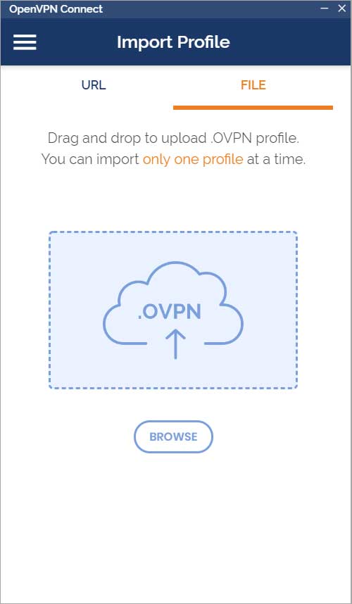 Buka aplikasi OpenVPN